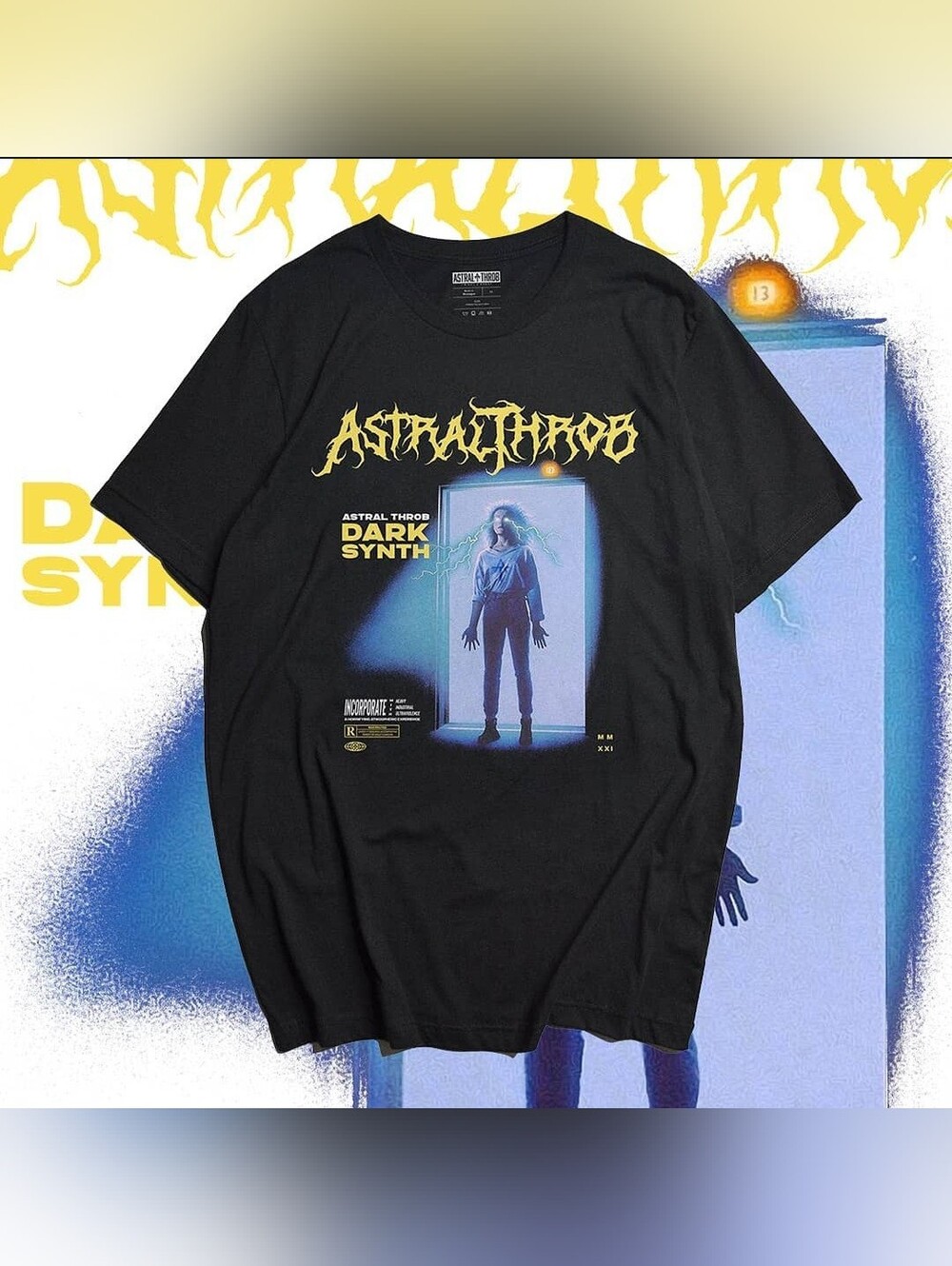 Dark Synth Graphic Tee - Black